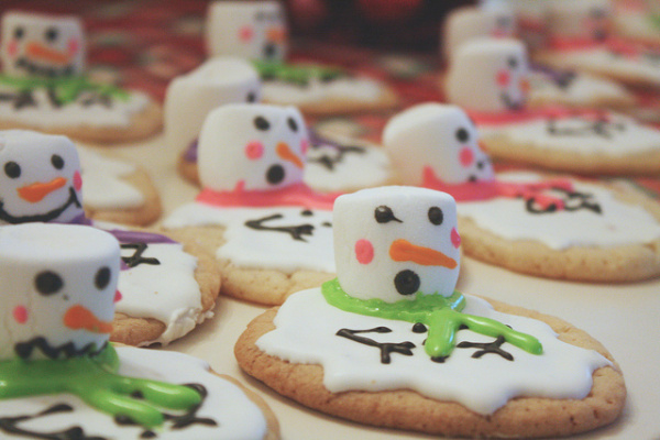 Melted Snowmen Cookies