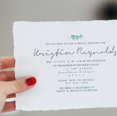 Rustic Invitation | Faux Deckled Edge Paper DIY