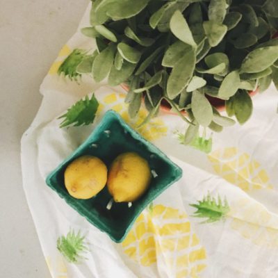 DIY Pineapple Napkin Print