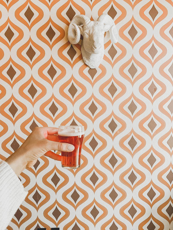 Unique wall paper with beer