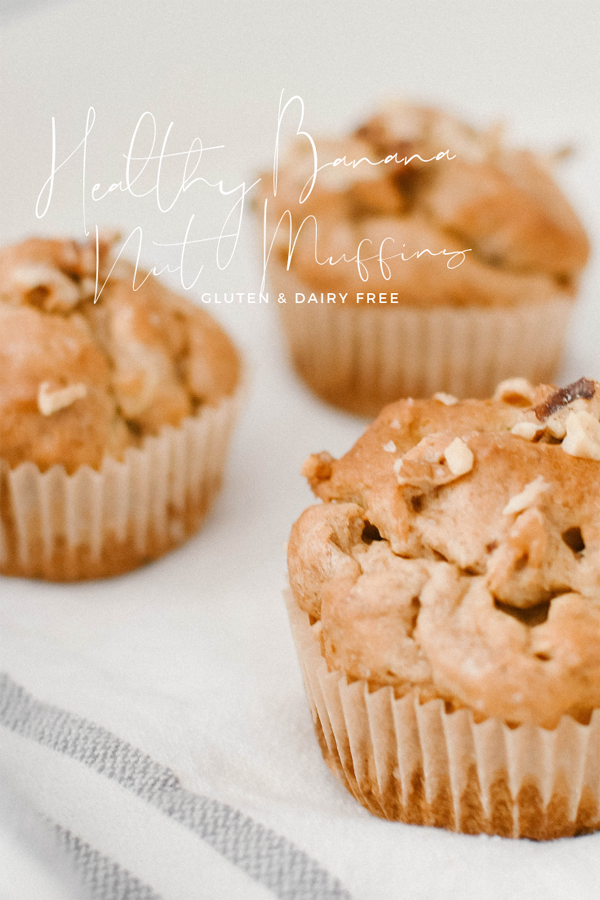 Gluten and Dairy Free Banana Nut Muffins